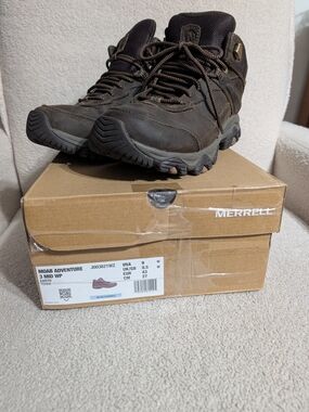 Merrell Brown Mid-Height Waterproof Hiking Boots